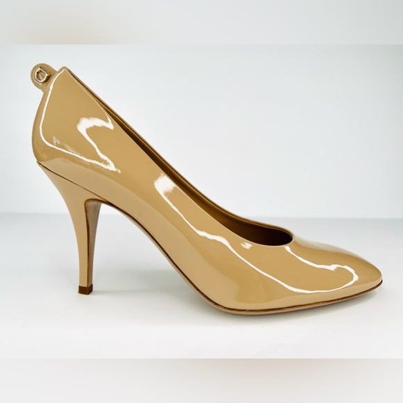 Salvatore Ferragamo Judy Patent Leather Gancini Logo Pumps Size US 11.5 C - Picture 1 of 14